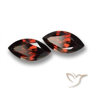 Gemme di Granato Piropo Rosso Sangue Profondo naturale da 4.31 ct, Taglio marquise, VVS-VS