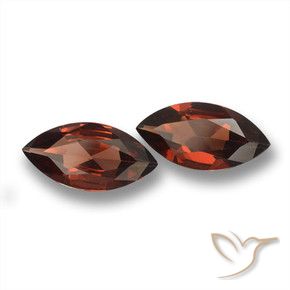 Gemme di Granato Piropo Rosso scuro naturale da 3.15 ct, Taglio marquise, VVS-VS
