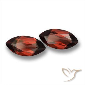 Gemme di Granato Piropo Rosso scuro naturale da 3.99 ct, Taglio marquise, VVS-VS
