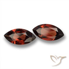 Gemme di Granato Piropo Rosso Merlot naturale da 3.52 ct, Taglio marquise, VVS-VS
