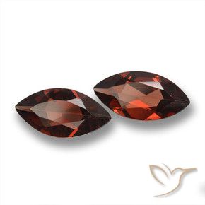Gemme di Granato Piropo Rosso scuro naturale da 3.49 ct, Taglio marquise, VVS-VS