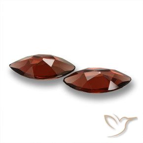 Gemme di Granato Piropo Rosso scuro naturale da 3.49 ct, Taglio marquise, VVS-VS