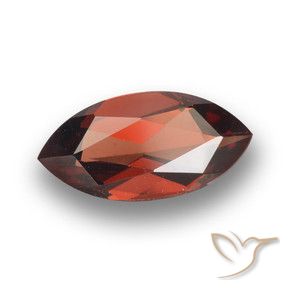Granato Piropo Rosso Merlot naturale da 1.89 ct, Taglio marquise, VVS-VS