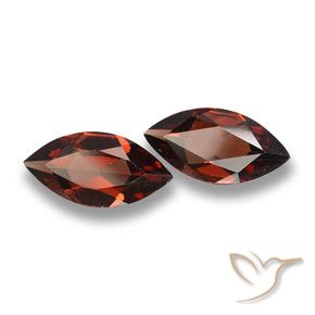 Gemme di Granato Piropo Rosso scuro naturale da 3.43 ct, Taglio marquise, VVS-VS