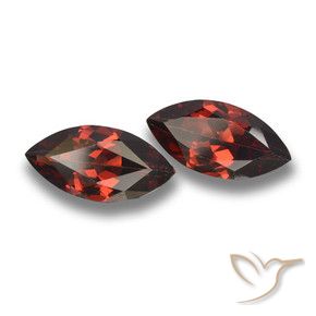 Gemme di Granato Piropo Rosso Merlot naturale da 3.88 ct, Taglio marquise, VVS-VS