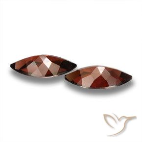 Gemme di Granato Piropo Rosso Merlot naturale da 3.88 ct, Taglio marquise, VVS-VS