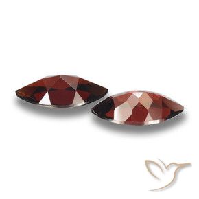 Gemme di Granato Piropo Rosso scuro naturale da 4.15 ct, Taglio marquise, VVS-VS