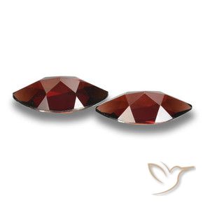 Gemme di Granato Piropo Rosso scuro naturale da 4.20 ct, Taglio marquise, VVS-VS