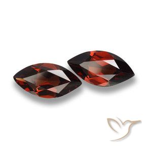 Gemme di Granato Piropo Rosso scuro naturale da 3.64 ct, Taglio marquise, VVS-VS