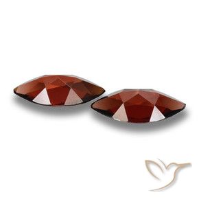 Gemme di Granato Piropo Rosso scuro naturale da 3.64 ct, Taglio marquise, VVS-VS