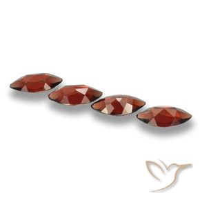 Gemme di Granato Piropo Rosso scuro naturale da 7.48 ct, Taglio marquise, VVS-VS