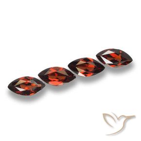 Gemme di Granato Piropo Rosso medio naturale da 7.44 ct, Taglio marquise, VVS-VS