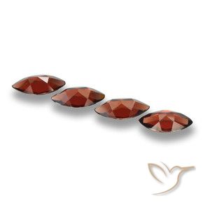 Gemme di Granato Piropo Rosso medio naturale da 7.44 ct, Taglio marquise, VVS-VS