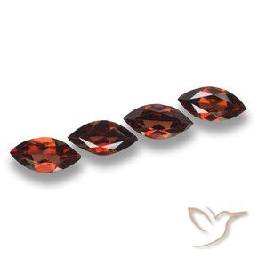 Gemme di Granato Piropo Rosso scuro naturale da 7.46 ct, Taglio marquise, VVS-VS
