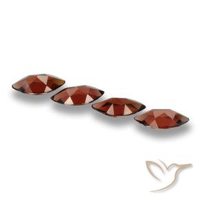Gemme di Granato Piropo Rosso scuro naturale da 7.46 ct, Taglio marquise, VVS-VS