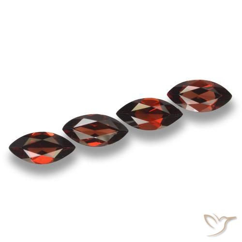 Gemme di Granato Piropo Rosso scuro naturale da 8.02 ct, Taglio marquise, VVS-VS