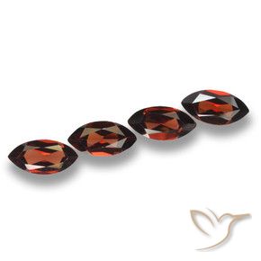 Gemme di Granato Piropo Rosso scuro naturale da 8.24 ct, Taglio marquise, VVS-VS