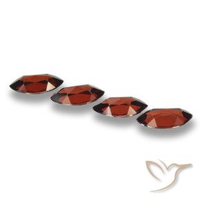 Gemme di Granato Piropo Rosso scuro naturale da 8.24 ct, Taglio marquise, VVS-VS
