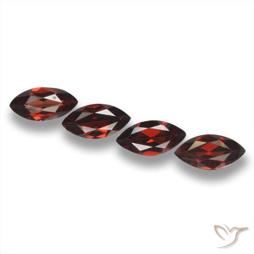 Gemme di Granato Piropo Rosso scuro naturale da 7.36 ct, Taglio marquise, VVS-VS