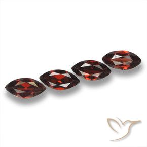 Gemme di Granato Piropo Rosso scuro naturale da 7.36 ct, Taglio marquise, VVS-VS