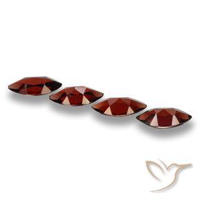 Gemme di Granato Piropo Rosso scuro naturale da 7.36 ct, Taglio marquise, VVS-VS