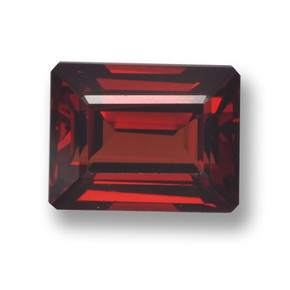 Granato piropo naturale rosso da 3,38 ct, taglio smeraldo, VVS
