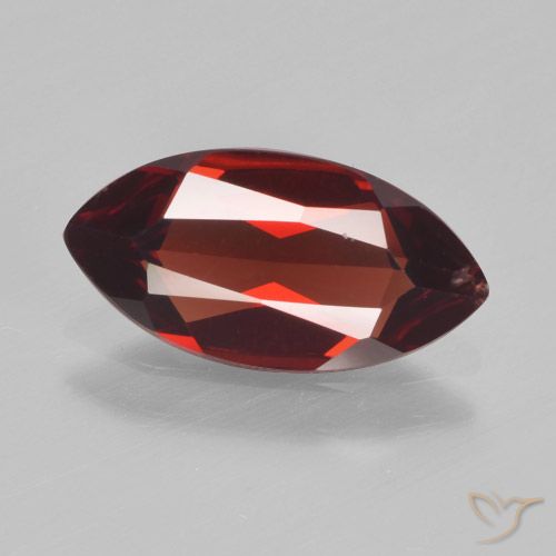 1.71ct Naturale Rosso scuro Granato Piropo, Taglio marquise, VVS-VS