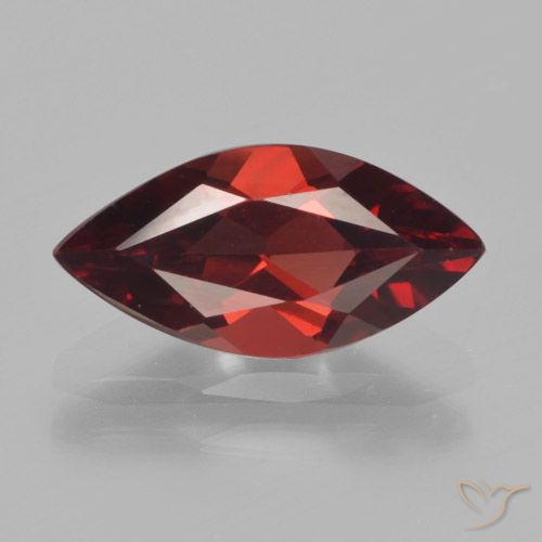 1.90ct Naturale Rosso scuro Granato Piropo, Taglio marquise, VVS-VS