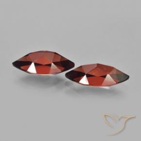 Gemme di Granato Piropo Rosso Sangue Profondo naturale da 4.38 ct, Taglio marquise, VVS-VS