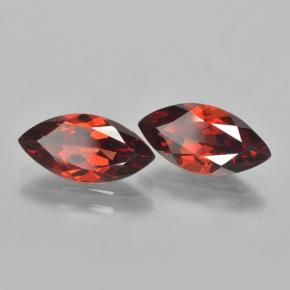 Gemme di Granato Piropo Rosso medio naturale da 3.86 ct, Taglio marquise, VVS-VS