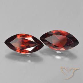 Gemme di Granato Piropo Rosso scuro naturale da 3.67 ct, Taglio marquise, VVS-VS