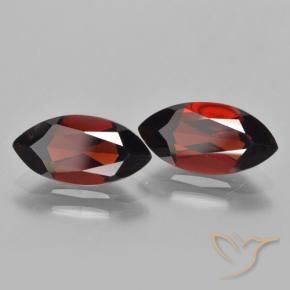 Gemme di Granato Piropo Rosso scuro naturale da 4.28 ct, Taglio marquise, VVS-VS