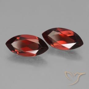 Gemme di Granato Piropo Rosso scuro naturale da 3.98 ct, Taglio marquise, VVS-VS