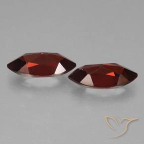 Gemme di Granato Piropo Rosso scuro naturale da 4.21 ct, Taglio marquise, VVS-VS