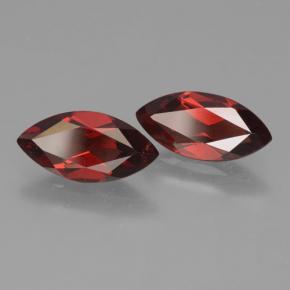 Gemme di Granato Piropo Rosso Sangue Profondo naturale da 4.04 ct, Taglio marquise, VS