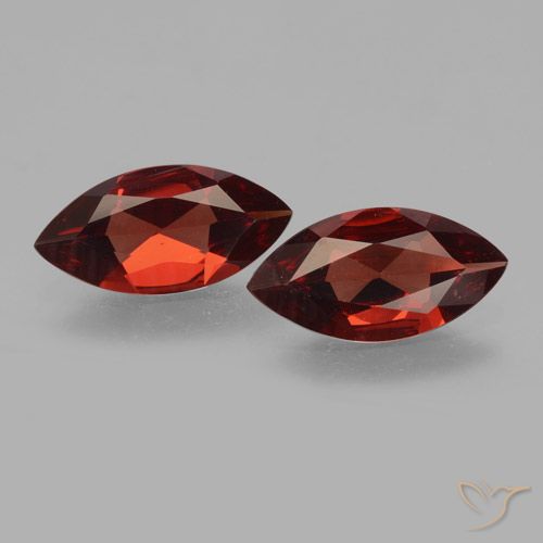 Gemme di Granato Piropo Rosso scuro naturale da 3.01 ct, Taglio marquise, VVS-VS