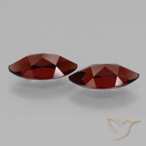 Gemme di Granato Piropo Rosso scuro naturale da 4.28 ct, Taglio marquise, VVS-VS