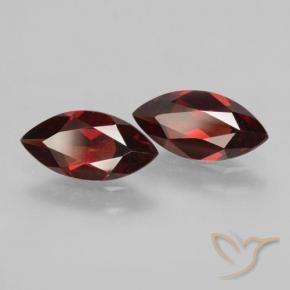 Gemme di Granato Piropo Rosso scuro naturale da 3.64 ct, Taglio marquise, VVS-VS