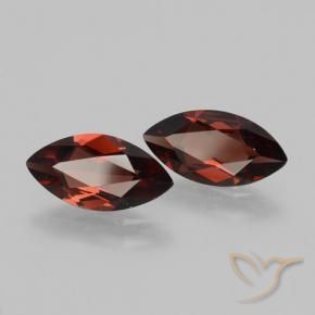 Gemme di Granato Piropo Sangria rossa naturale da 3.54 ct, Taglio marquise, VVS-VS