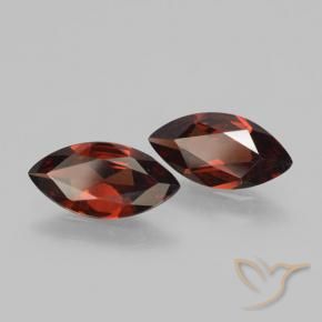 Gemme di Granato Piropo Rosso scuro naturale da 3.15 ct, Taglio marquise, VVS-VS