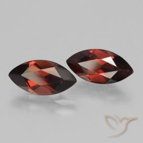 Gemme di Granato Piropo Sangria rossa naturale da 4.30 ct, Taglio marquise, VVS-VS