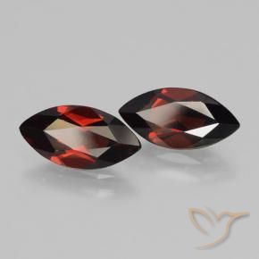 Gemme di Granato Piropo Rosso scuro naturale da 3.96 ct, Taglio marquise, VVS-VS