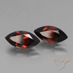 Gemme di Granato Piropo Sangria rossa naturale da 4.09 ct, Taglio marquise, VVS-VS