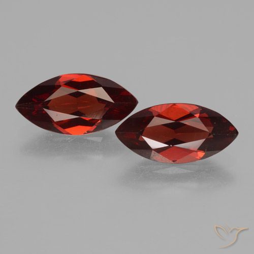 3.62ctw Naturale Rosso Sangue Profondo Granato Piropo, Taglio marquise, VVS-VS
