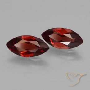 Gemme di Granato Piropo Rosso Sangue Profondo naturale da 3.62 ct, Taglio marquise, VVS-VS