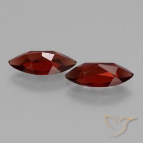 Gemme di Granato Piropo Rosso Sangue Profondo naturale da 3.62 ct, Taglio marquise, VVS-VS