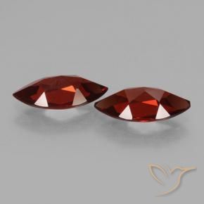 Gemme di Granato Piropo Rosso scuro naturale da 3.68 ct, Taglio marquise, VVS-VS