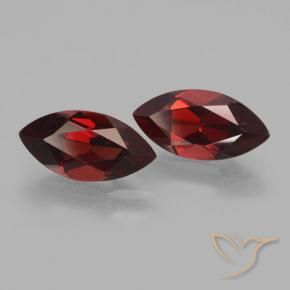 Gemme di Granato Piropo Rosso scuro naturale da 4.33 ct, Taglio marquise, VVS-VS
