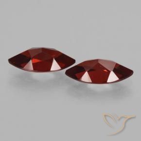 Gemme di Granato Piropo Rosso scuro naturale da 4.33 ct, Taglio marquise, VVS-VS