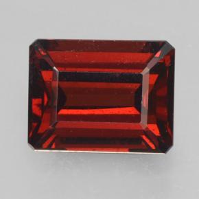 Granato piropo naturale rosso da 3,04 ct, taglio smeraldo, VS